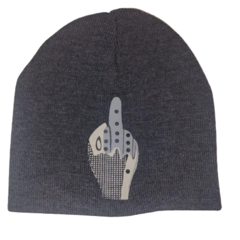 Winter Beanie Ski Hat | FU Rebel Beanie Hat | The Middle Finger Beanie Hat
